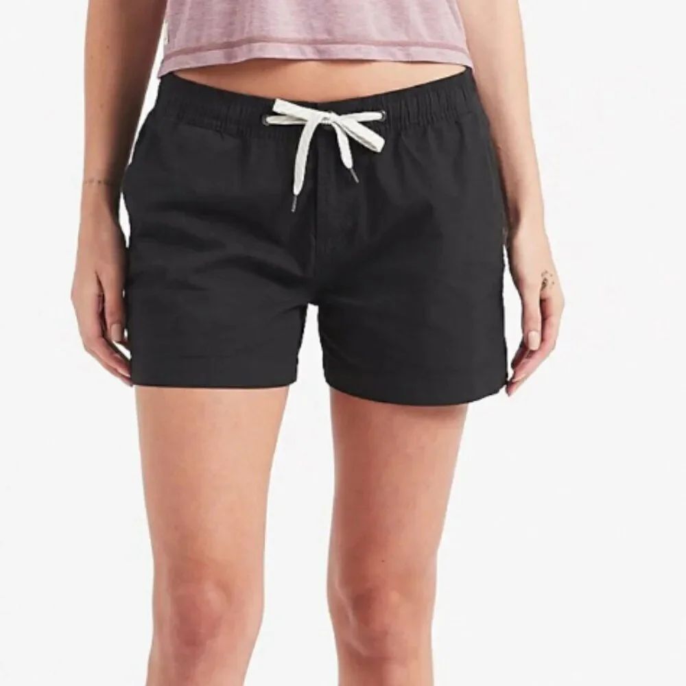 Vuori Women's Charcoal Ripstop Shorts DuraTerra Drawstring Athleisure Size XL